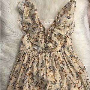 Zara gold metallic ruffled dress  girls size 10